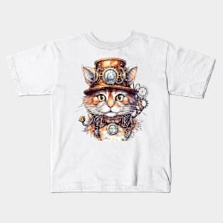 Steampunk Cat Kids T-Shirt